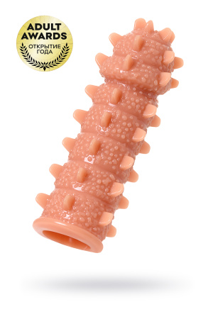 Насадка KOKOS с дополнительной стимуляцией,TRP,телесная, 14,7 см, Ø 4,3