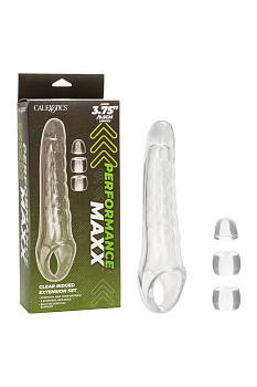 Увеличивающая насадка на член CLEAR EXTENSION KIT со вставками для регилирования длинны