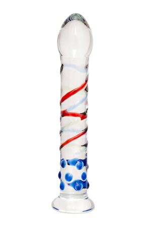 Фаллоимитатор Sexus Glass,стекло, прозрачный, 18 см