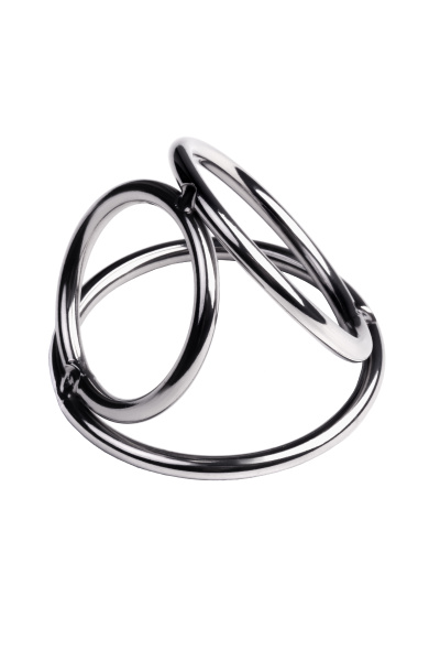 Бондаж для пениса,TOYFA Metal, металл,серебристое, 3,5 см / 4,5 см / 5 см