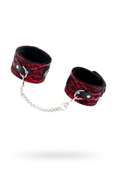 Оковы на ноги (кружевные), TOYFA Marcus, красные, 46 см